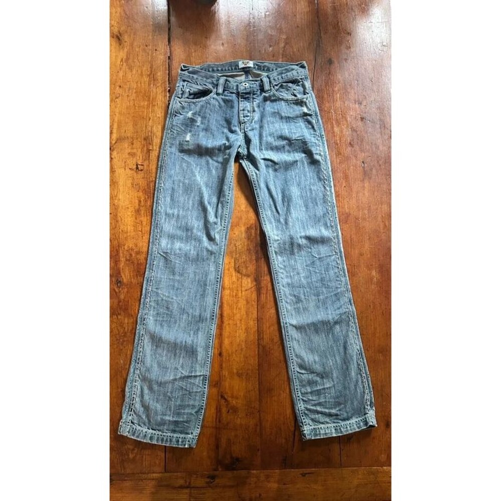 Vintage Antik Denim Mens Jeans Size 30 Button Fly Bootcut Embroidered Y2K